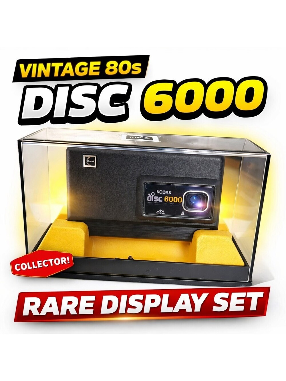Vintage Kodak Disc 6000 Camera Outfit AD6R w/ Original Display Case